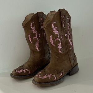 Roper Cowboy Boots with Pink Sparkles size 10